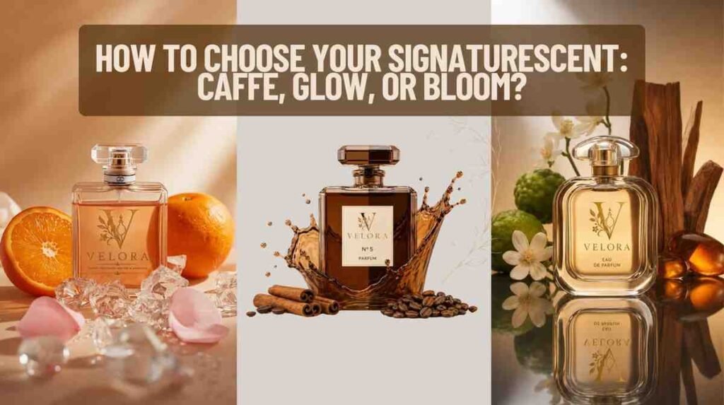 How to choose your signature scent with Auvelle Saffron Veil, Glow, and Bloom perfumes